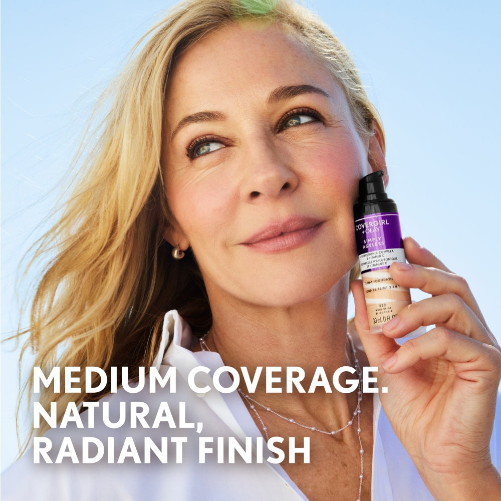 Simply Ageless + Olay Liquid Foundation Front Pack